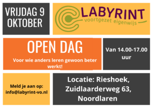 Open Dag aankondiging in blokken
